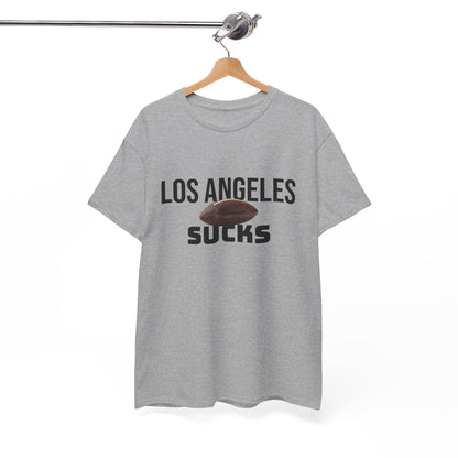 Los Angeles Sucks Football T-Shirt in Raider Colors