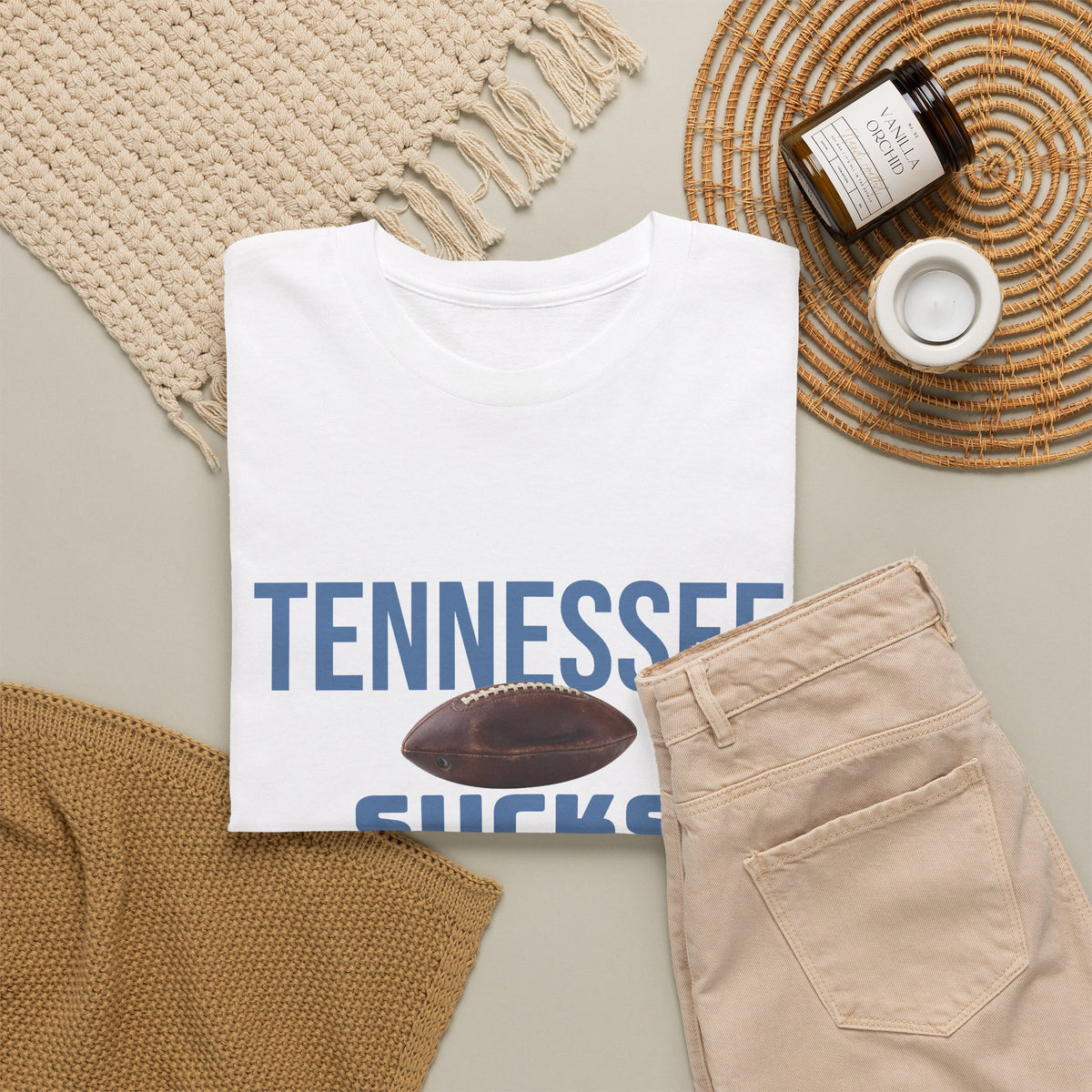Tennessee Sucks Football T-Shirt in Indianapolis Colors