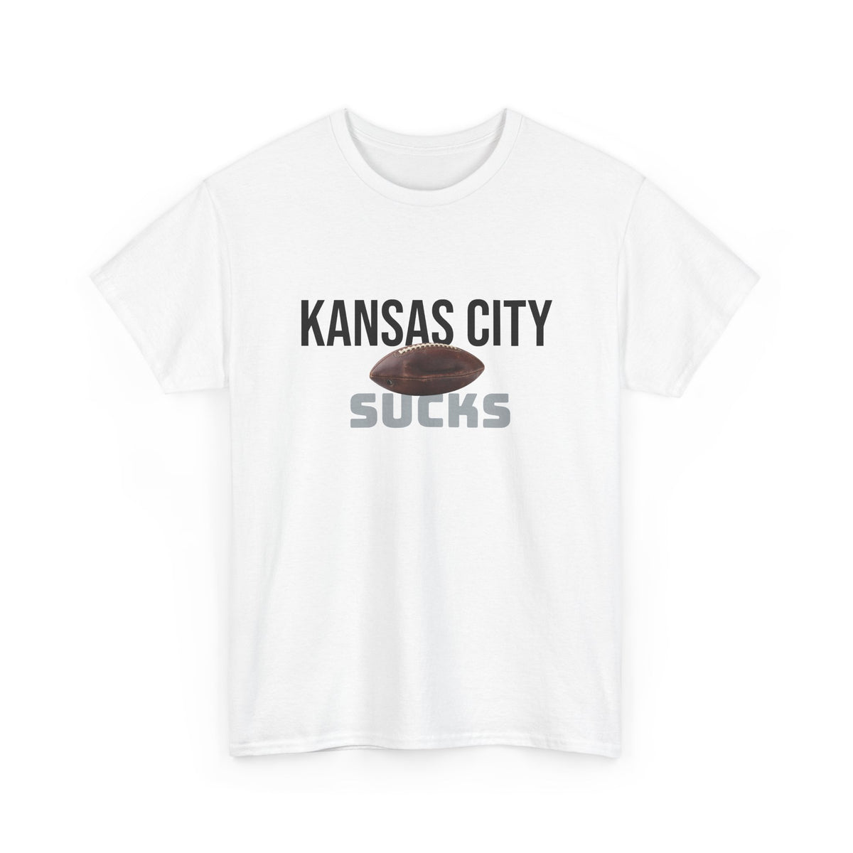 Kansas City Sucks Football T-Shirt in Raider Colors