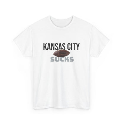 Kansas City Sucks Football T-Shirt in Raider Colors
