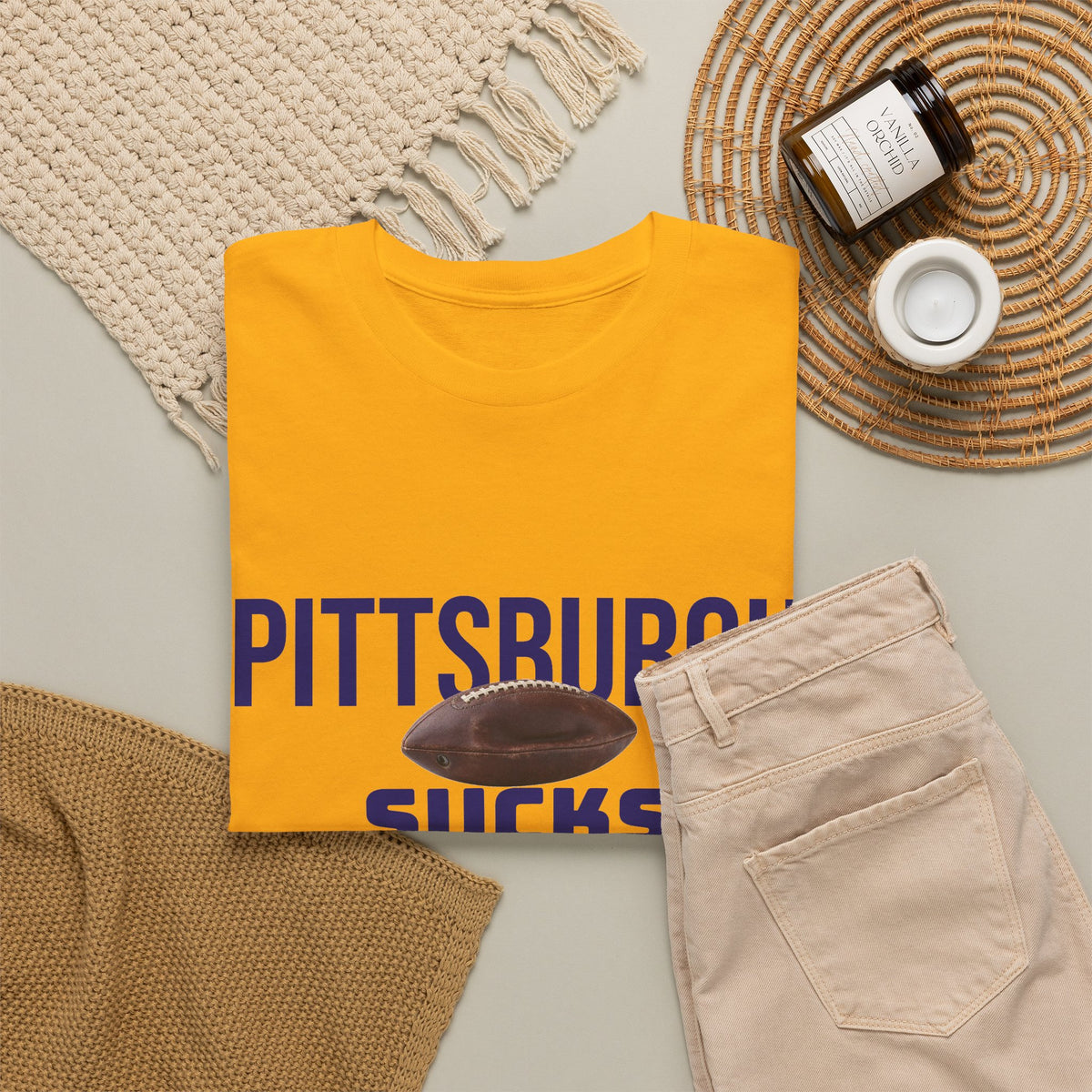Pittsburgh Sucks T-Shirt in Baltimore Colors