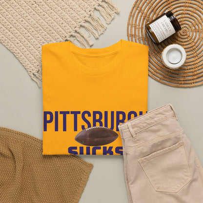 Pittsburgh Sucks T-Shirt in Baltimore Colors
