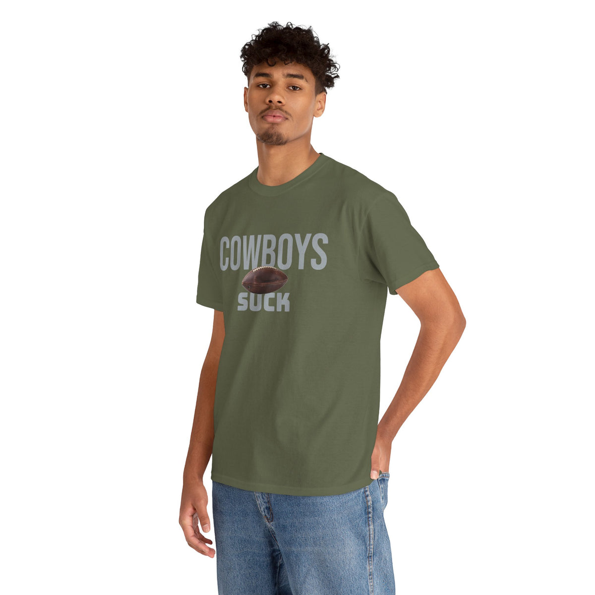 Cowboys Suck Football T-Shirt in Philly Colors
