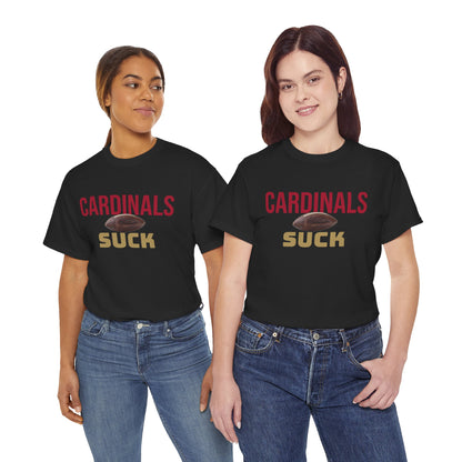 Cardinals Suck Football T-Shirt in San Francisco Colors - 4 varieties