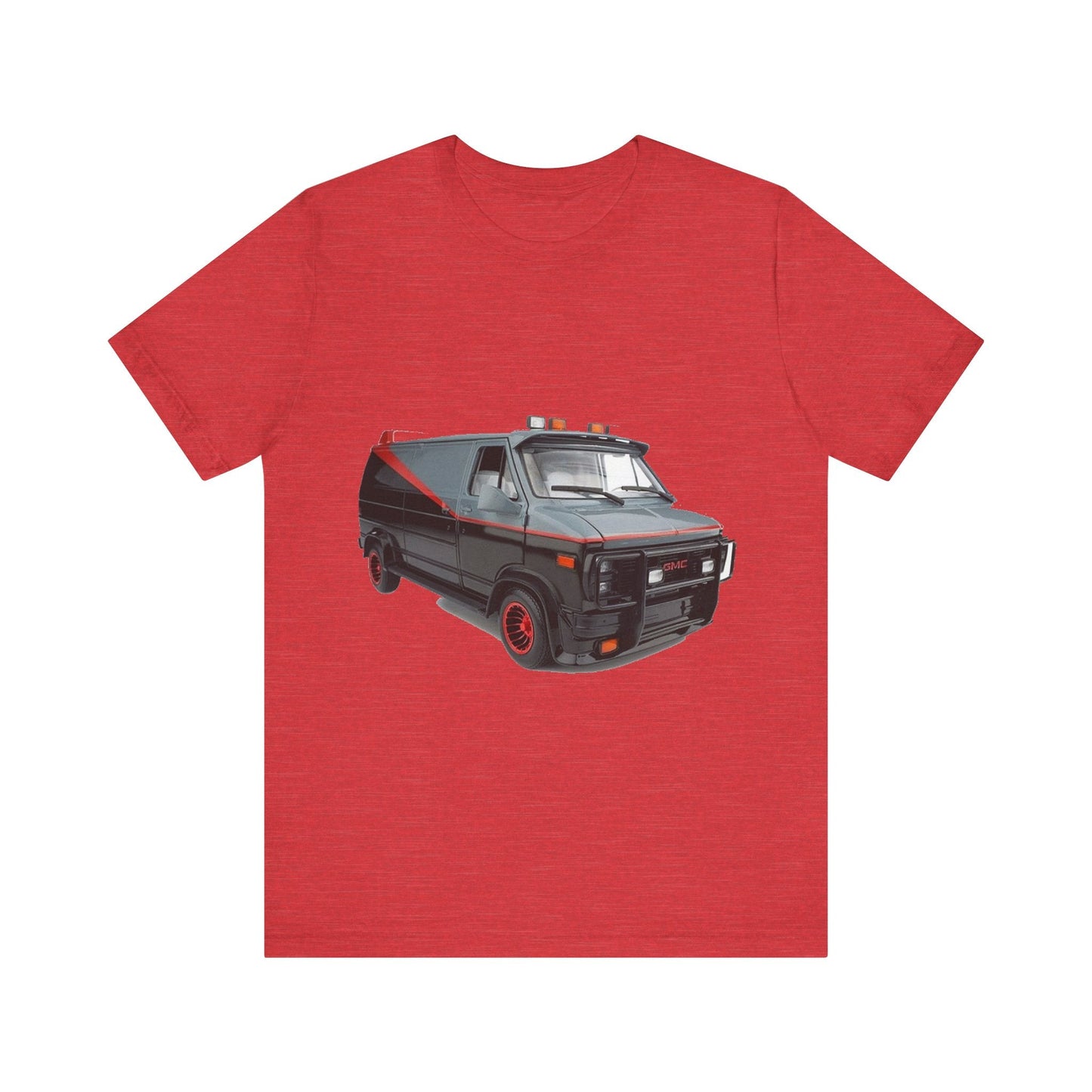 A-Team Van - Unisex Jersey Short Sleeve Tee-T-Shirt-Printify-Heather Red-S-Crew neck, DTG, Men's Clothing, Regular fit, T-shirts, Unisex, Women's Clothing-PhoneCaseBoss.com