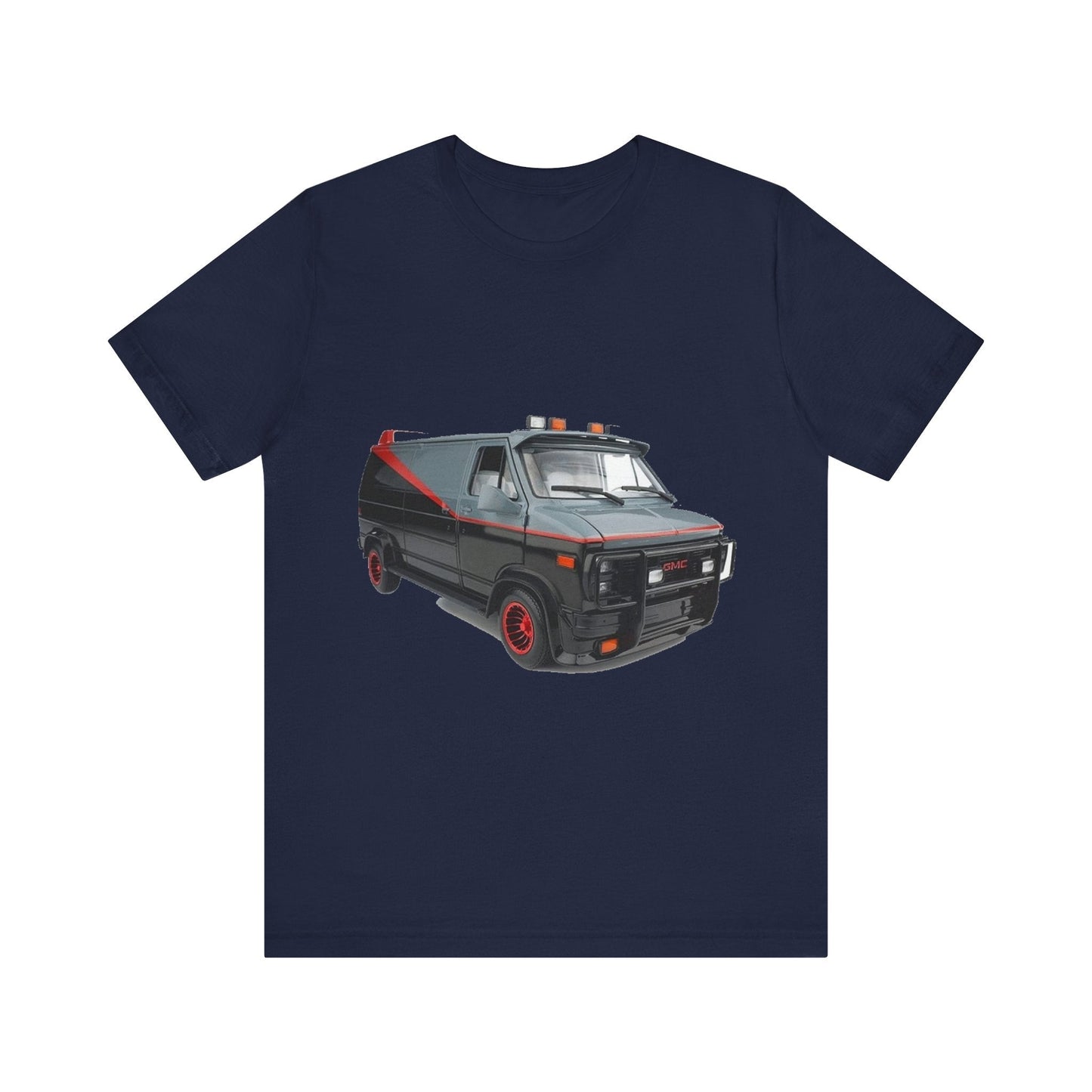 A-Team Van - Unisex Jersey Short Sleeve Tee-T-Shirt-Printify-Navy-XS-Crew neck, DTG, Men's Clothing, Regular fit, T-shirts, Unisex, Women's Clothing-PhoneCaseBoss.com