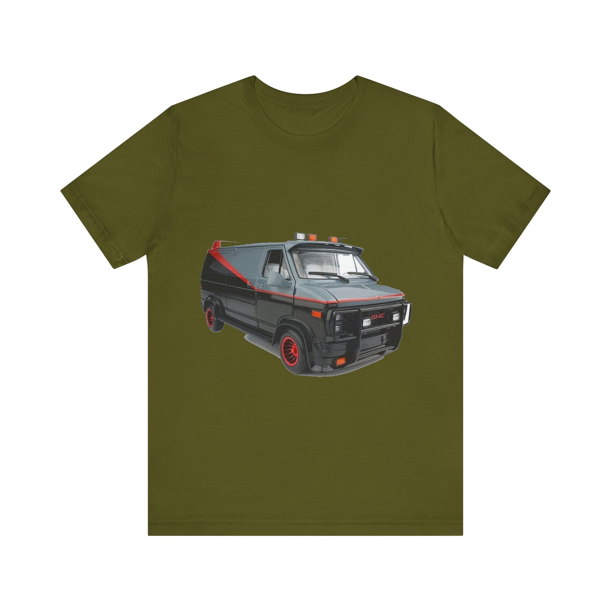 A-Team Van - Unisex Jersey Short Sleeve Tee-T-Shirt-Printify-Olive-S-Crew neck, DTG, Men's Clothing, Regular fit, T-shirts, Unisex, Women's Clothing-PhoneCaseBoss.com