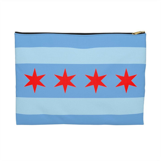 Accessory Pouch Chicago P D Chicago Flag Two-Sided Zipper Pencil Case Travel Bag Gift for One Chicago Fan-Bags-Printify-Accessory Pouch, Bags, Chicago Flag, Chicago Gifts, Chicago P D, Chicago P D show fan, Cosmetic Bag, Durable Material, More, One Chicago gift, Pencil Case, Regional, Small Holder, Spun Polyester, The Whole Nother, TheWholeNother, TheWholeNother.com, Travel Organizer, Two-Sided Design, Zipper Closure | Large,Black zipper,,7783468105821-Accessory-Pouch-Chicago-P-D-Chicago-Flag-Two-Sided-Zipp