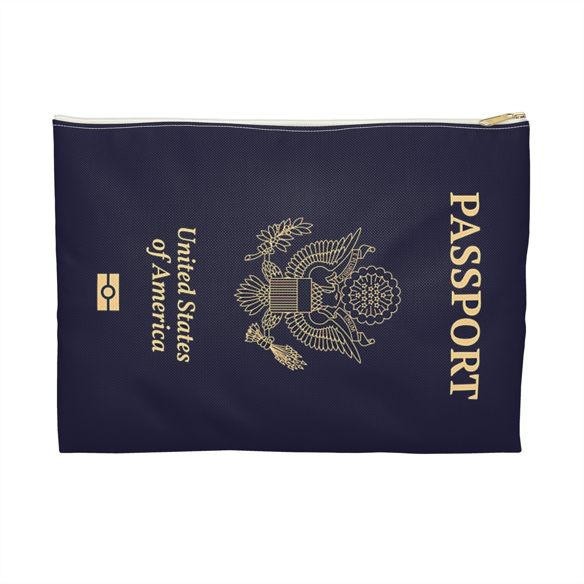 Accessory Pouch - U.S. Passport - United States Passport -themed Consmetics Bag / Pencil Case-Bags-Printify-Accessories, Accessory Pouch, All Over Print, AOP, Assembled in the USA, Assembled in USA, bag, bags, Made in the USA, Made in USA, Make-up Case, More, Passport, Pouches, Sublimation, The Whole Nother, Travel, Travel Accessories, Travel Pouch, USA, World | Large,White zipper,,7568897867869-Accessory-Pouch-U_S_-Passport-United-States-Passport-themed-Consmetics-Bag-Pencil-Case-Bags-Accessories-Accessory