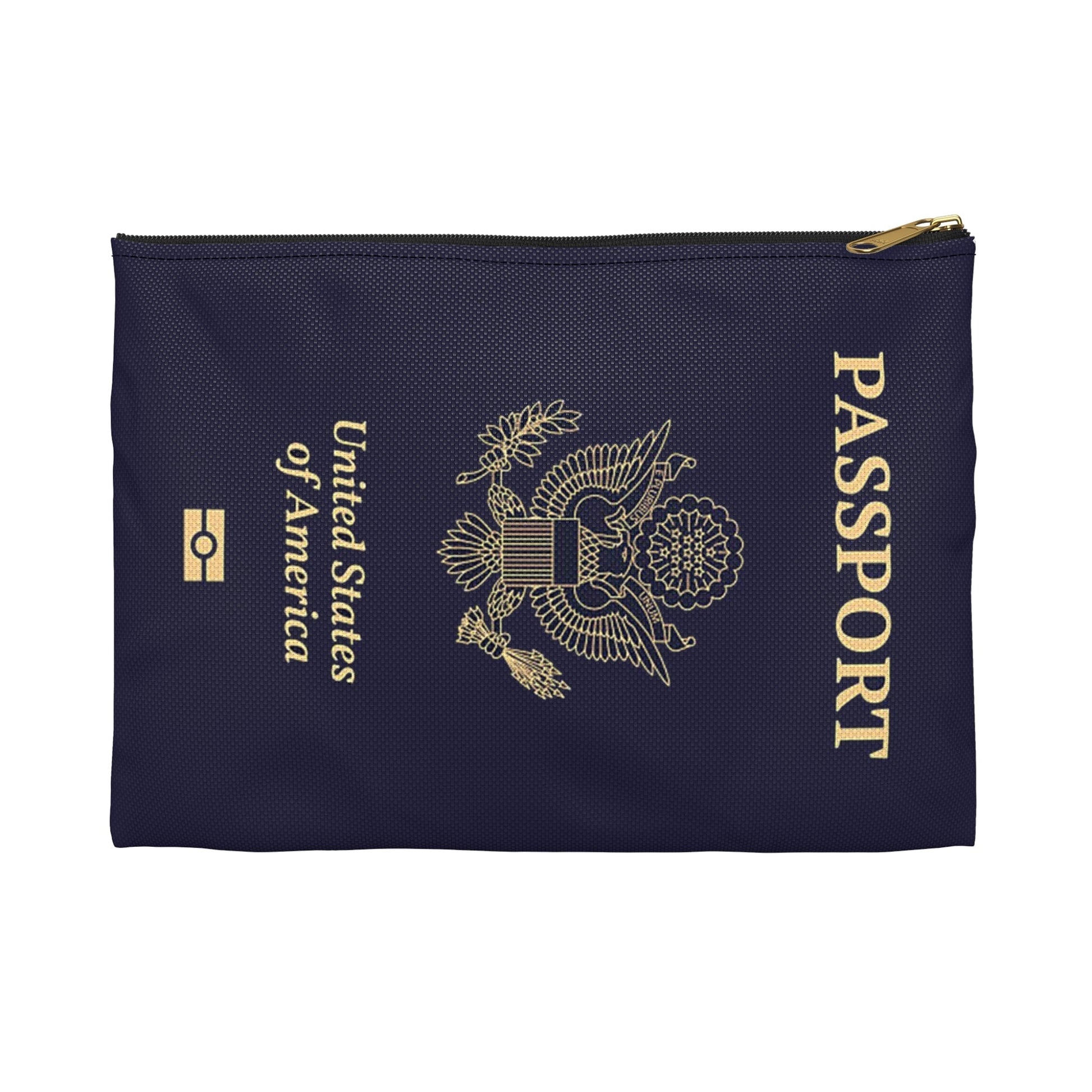 Accessory Pouch - U.S. Passport - United States Passport -themed Consmetics Bag / Pencil Case-Bags-Printify-Accessories, Accessory Pouch, All Over Print, AOP, Assembled in the USA, Assembled in USA, bag, bags, Made in the USA, Made in USA, Make-up Case, More, Passport, Pouches, Sublimation, The Whole Nother, Travel, Travel Accessories, Travel Pouch, USA, World | Small,Black zipper,,7568897867869-Accessory-Pouch-U_S_-Passport-United-States-Passport-themed-Consmetics-Bag-Pencil-Case-Bags-Accessories-Accessory
