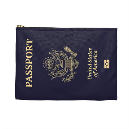 Accessory Pouch - U.S. Passport - United States Passport -themed Consmetics Bag / Pencil Case-Bags-Printify-Accessories, Accessory Pouch, All Over Print, AOP, Assembled in the USA, Assembled in USA, bag, bags, Made in the USA, Made in USA, Make-up Case, More, Passport, Pouches, Sublimation, The Whole Nother, Travel, Travel Accessories, Travel Pouch, USA, World | ,,,7568897867869-Accessory-Pouch-U_S_-Passport-United-States-Passport-themed-Consmetics-Bag-Pencil-Case-Bags-Accessories-Accessory-Pouch-All-Over-P