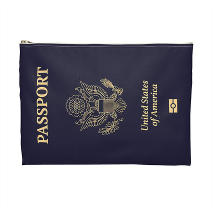 Accessory Pouch - U.S. Passport - United States Passport -themed Consmetics Bag / Pencil Case-Bags-Printify-Accessories, Accessory Pouch, All Over Print, AOP, Assembled in the USA, Assembled in USA, bag, bags, Made in the USA, Made in USA, Make-up Case, More, Passport, Pouches, Sublimation, The Whole Nother, Travel, Travel Accessories, Travel Pouch, USA, World | ,,,7568897867869-Accessory-Pouch-U_S_-Passport-United-States-Passport-themed-Consmetics-Bag-Pencil-Case-Bags-Accessories-Accessory-Pouch-All-Over-P
