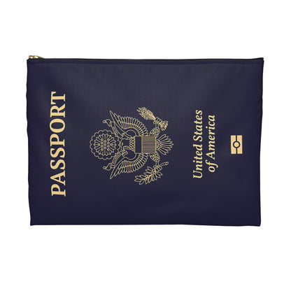 Accessory Pouch - U.S. Passport - United States Passport -themed Consmetics Bag / Pencil Case-Bags-Printify-Accessories, Accessory Pouch, All Over Print, AOP, Assembled in the USA, Assembled in USA, bag, bags, Made in the USA, Made in USA, Make-up Case, More, Passport, Pouches, Sublimation, The Whole Nother, Travel, Travel Accessories, Travel Pouch, USA, World | ,,,7568897867869-Accessory-Pouch-U_S_-Passport-United-States-Passport-themed-Consmetics-Bag-Pencil-Case-Bags-Accessories-Accessory-Pouch-All-Over-P