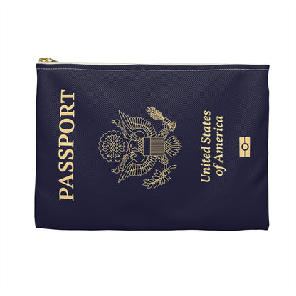 Accessory Pouch - U.S. Passport - United States Passport -themed Consmetics Bag / Pencil Case-Bags-Printify-Accessories, Accessory Pouch, All Over Print, AOP, Assembled in the USA, Assembled in USA, bag, bags, Made in the USA, Made in USA, Make-up Case, More, Passport, Pouches, Sublimation, The Whole Nother, Travel, Travel Accessories, Travel Pouch, USA, World | ,,,7568897867869-Accessory-Pouch-U_S_-Passport-United-States-Passport-themed-Consmetics-Bag-Pencil-Case-Bags-Accessories-Accessory-Pouch-All-Over-P