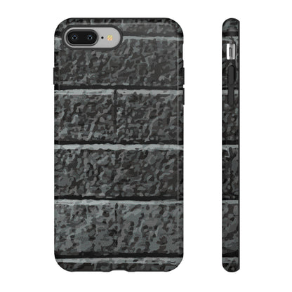 Phone Case-BLACK BRICK | Tough-iPhone 8 Plus-Glossy-PhoneCaseBoss-Phone-Best-Phone-Cases