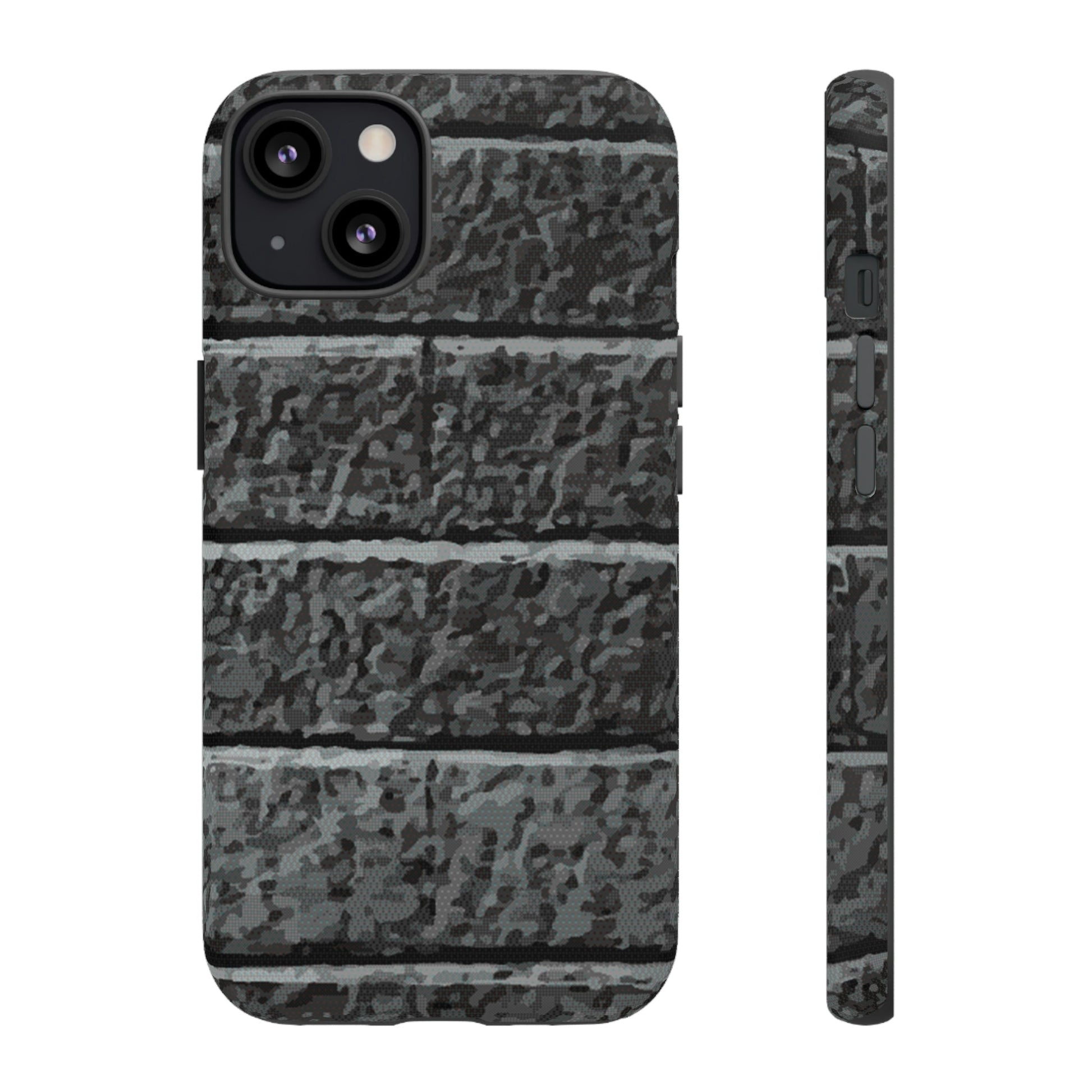 Phone Case-BLACK BRICK | Tough-iPhone 13-Matte-PhoneCaseBoss-Phone-Best-Phone-Cases