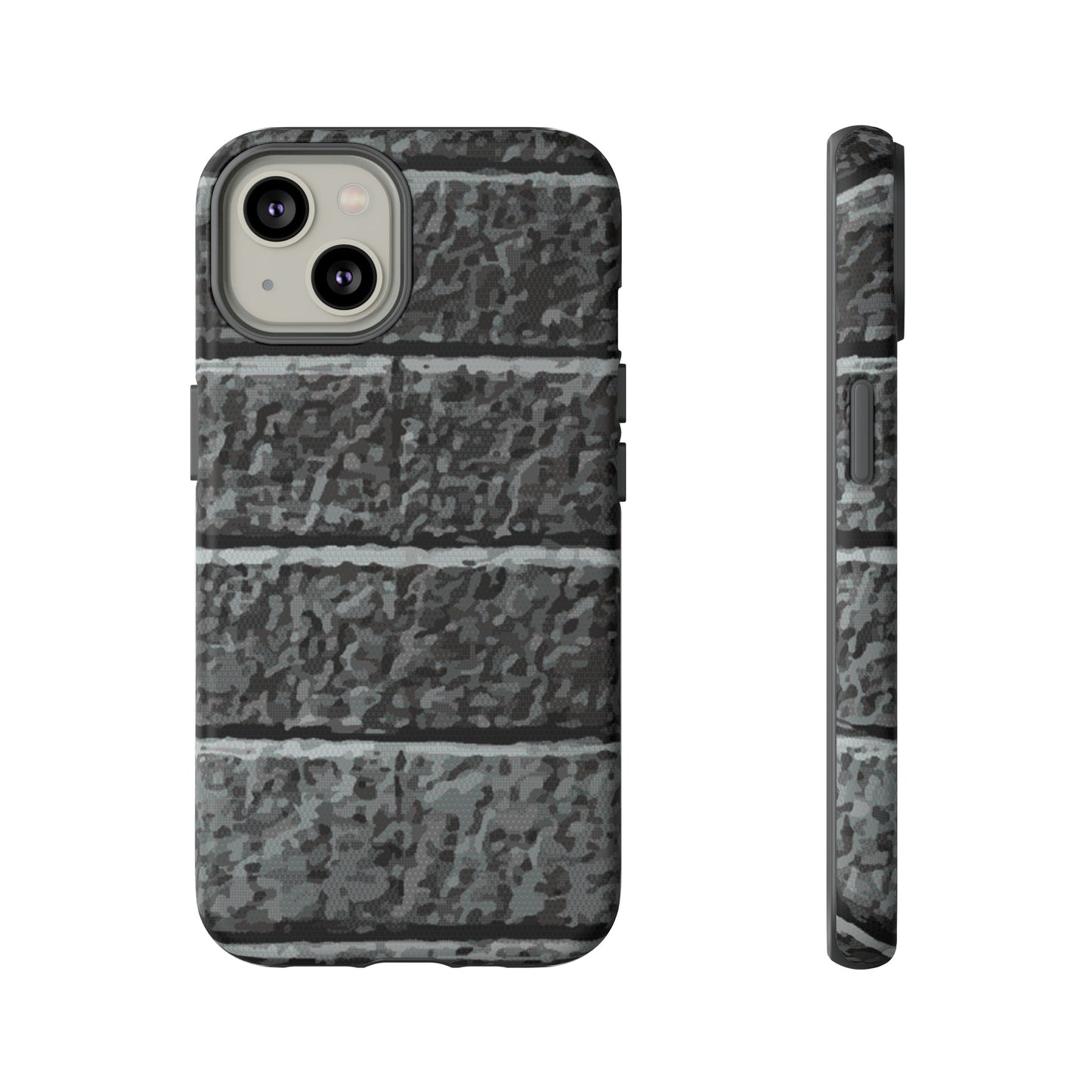 Phone Case-BLACK BRICK | Tough-iPhone 14-Matte-PhoneCaseBoss-Phone-Best-Phone-Cases