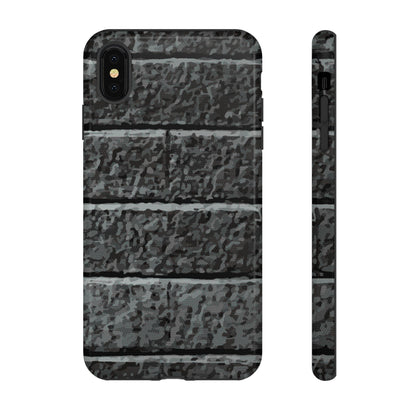 Phone Case-BLACK BRICK | Tough-iPhone XS MAX-Glossy-PhoneCaseBoss-Phone-Best-Phone-Cases