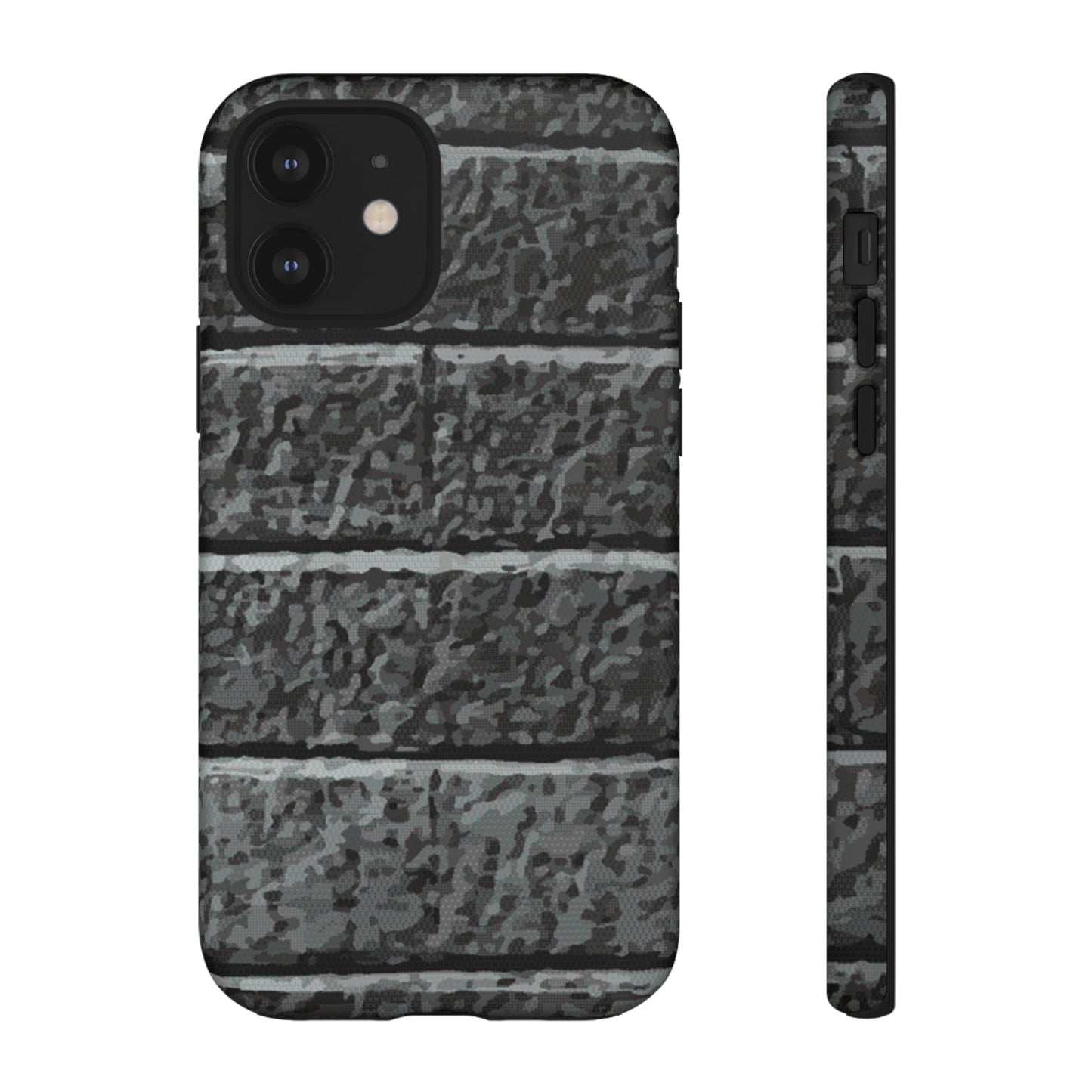 Phone Case-BLACK BRICK | Tough-iPhone 12-Matte-PhoneCaseBoss-Phone-Best-Phone-Cases