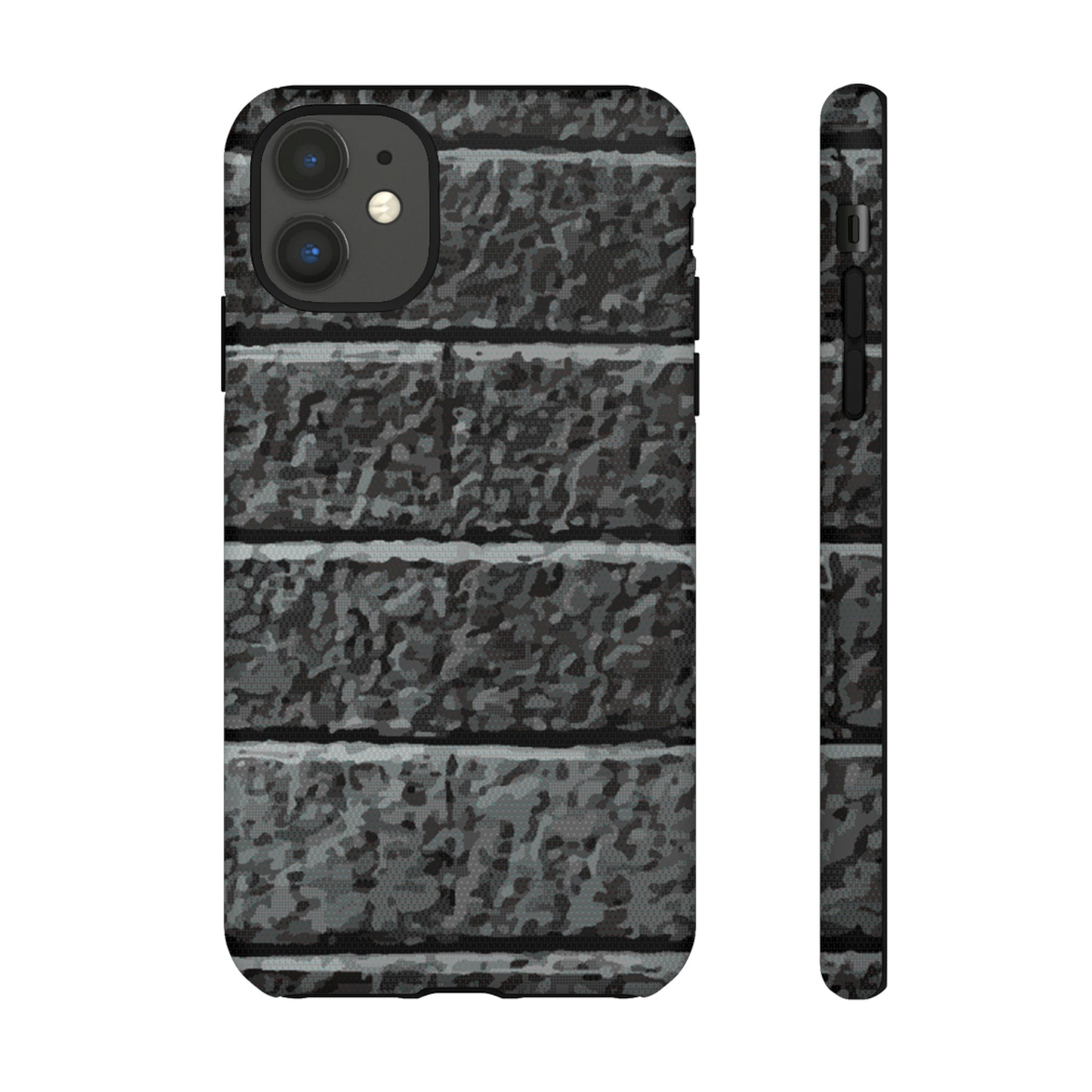 Phone Case-BLACK BRICK | Tough-iPhone 11-Matte-PhoneCaseBoss-Phone-Best-Phone-Cases