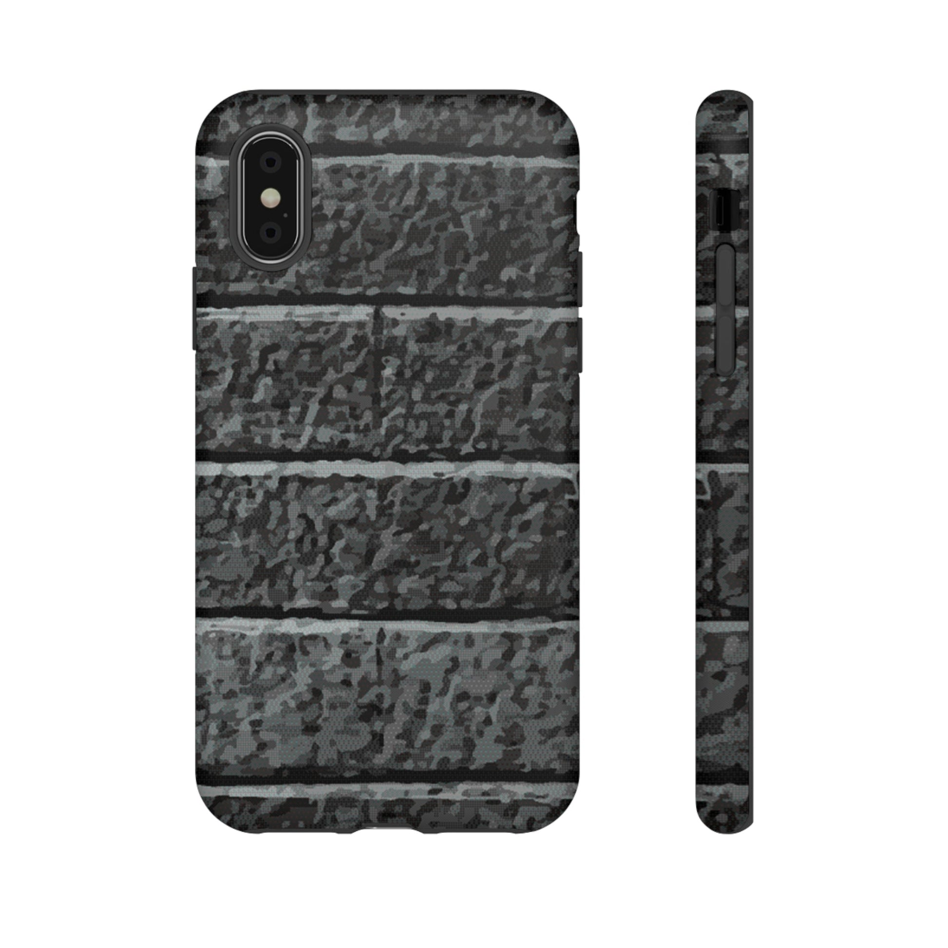 Phone Case-BLACK BRICK | Tough-iPhone X-Matte-PhoneCaseBoss-Phone-Best-Phone-Cases