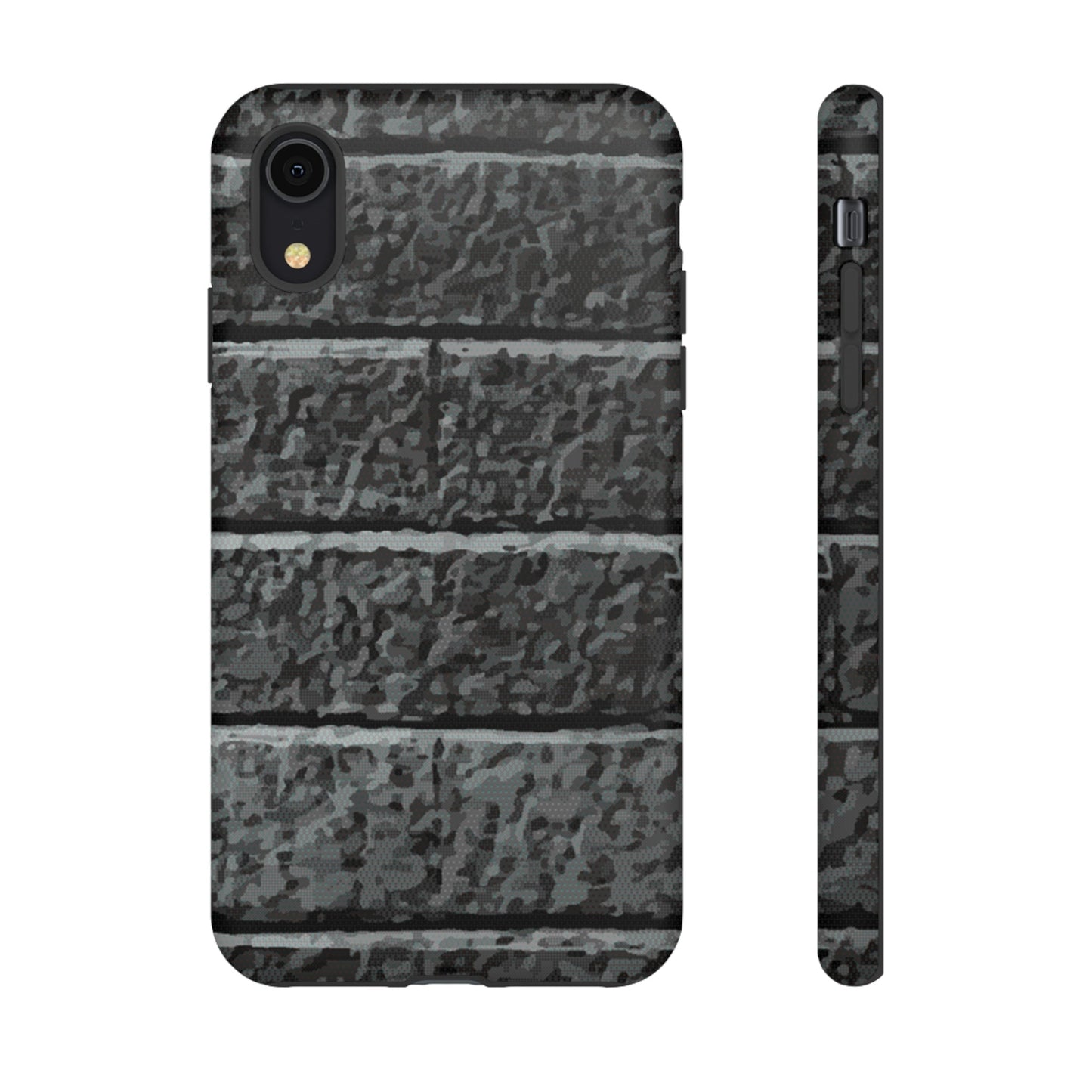 Phone Case-BLACK BRICK | Tough-iPhone XR-Matte-PhoneCaseBoss-Phone-Best-Phone-Cases