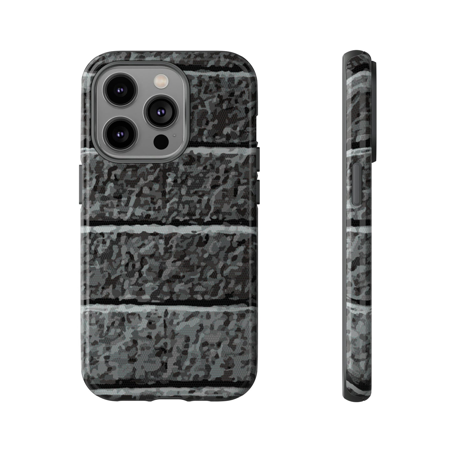 Phone Case-BLACK BRICK | Tough-iPhone 14 Pro-Glossy-PhoneCaseBoss-Phone-Best-Phone-Cases