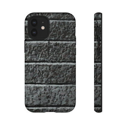 Phone Case-BLACK BRICK | Tough-iPhone 12 Mini-Matte-PhoneCaseBoss-Phone-Best-Phone-Cases