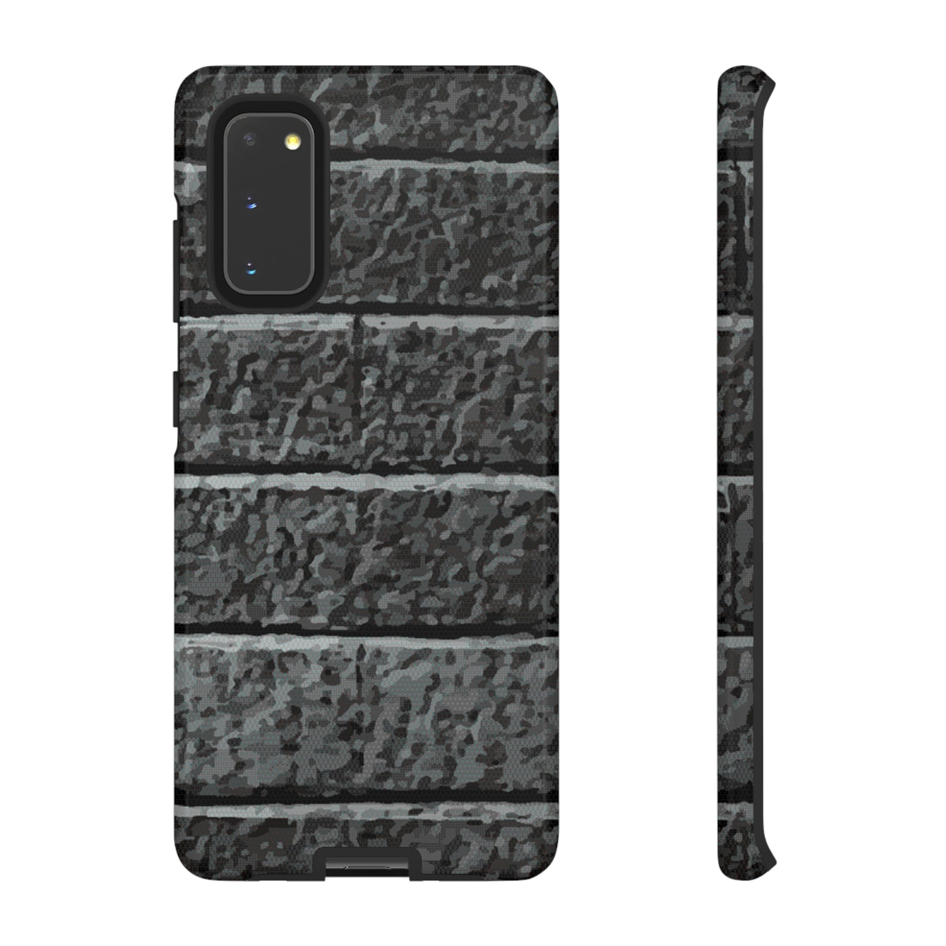 Phone Case-BLACK BRICK | Tough-Samsung Galaxy S20-Glossy-PhoneCaseBoss-Phone-Best-Phone-Cases