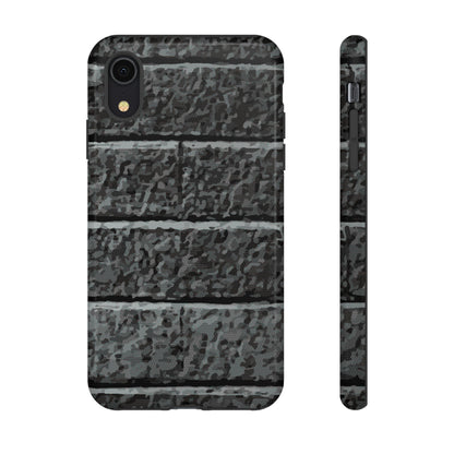 Phone Case-BLACK BRICK | Tough-iPhone XR-Glossy-PhoneCaseBoss-Phone-Best-Phone-Cases