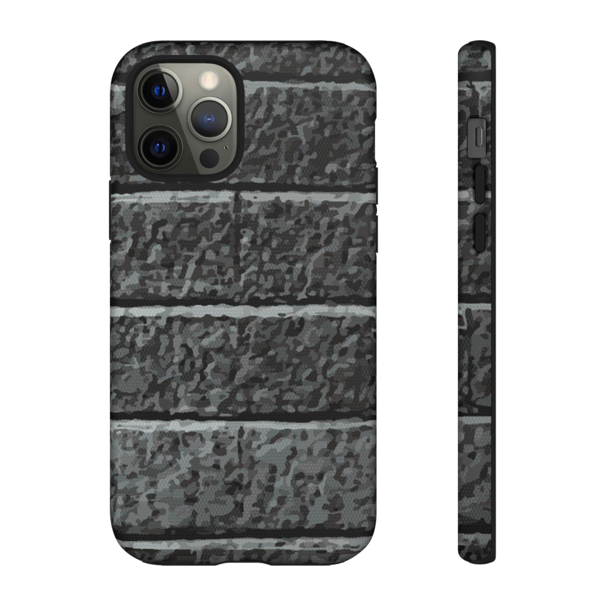 Phone Case-BLACK BRICK | Tough-iPhone 12 Pro-Matte-PhoneCaseBoss-Phone-Best-Phone-Cases