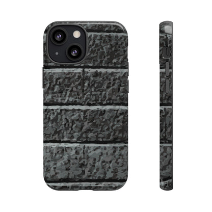 Phone Case-BLACK BRICK | Tough-iPhone 13 Mini-Glossy-PhoneCaseBoss-Phone-Best-Phone-Cases