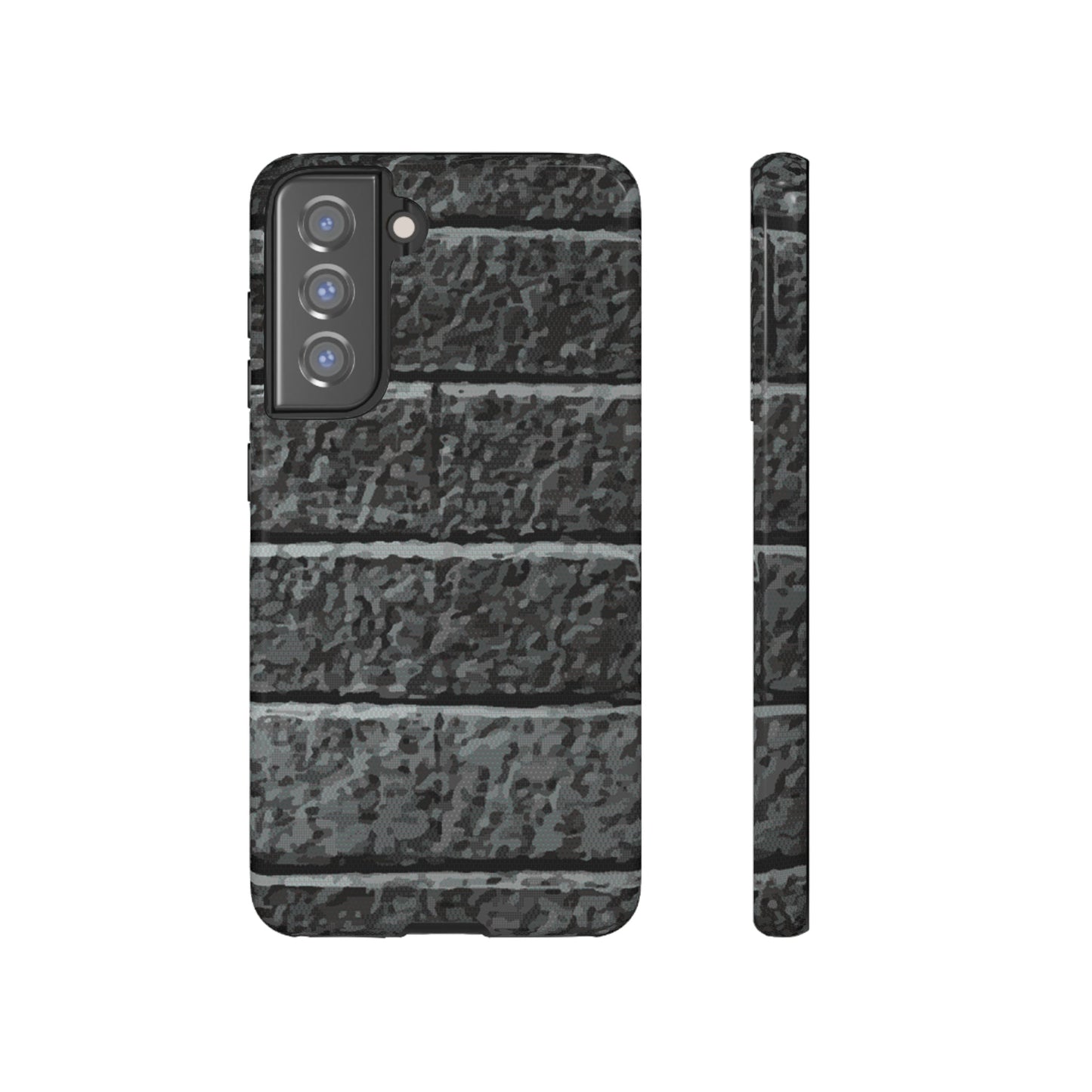 Phone Case-BLACK BRICK | Tough-Samsung Galaxy S21 FE-Glossy-PhoneCaseBoss-Phone-Best-Phone-Cases