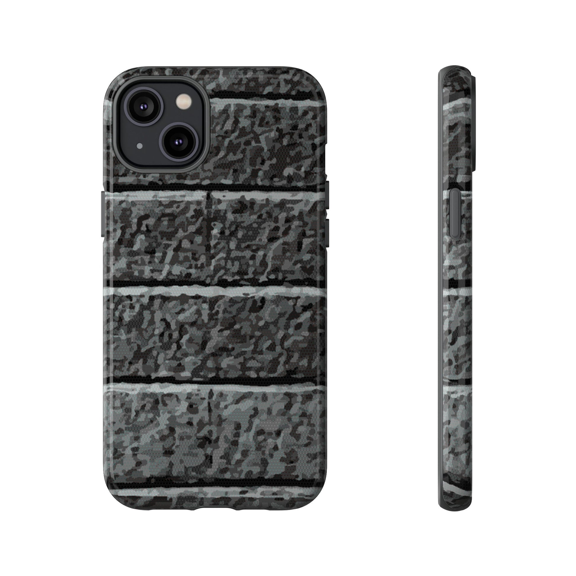 Phone Case-BLACK BRICK | Tough-iPhone 14 Plus-Glossy-PhoneCaseBoss-Phone-Best-Phone-Cases