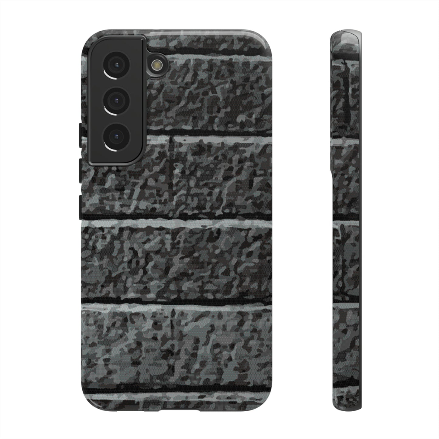 Phone Case-BLACK BRICK | Tough-Samsung Galaxy S22-Glossy-PhoneCaseBoss-Phone-Best-Phone-Cases