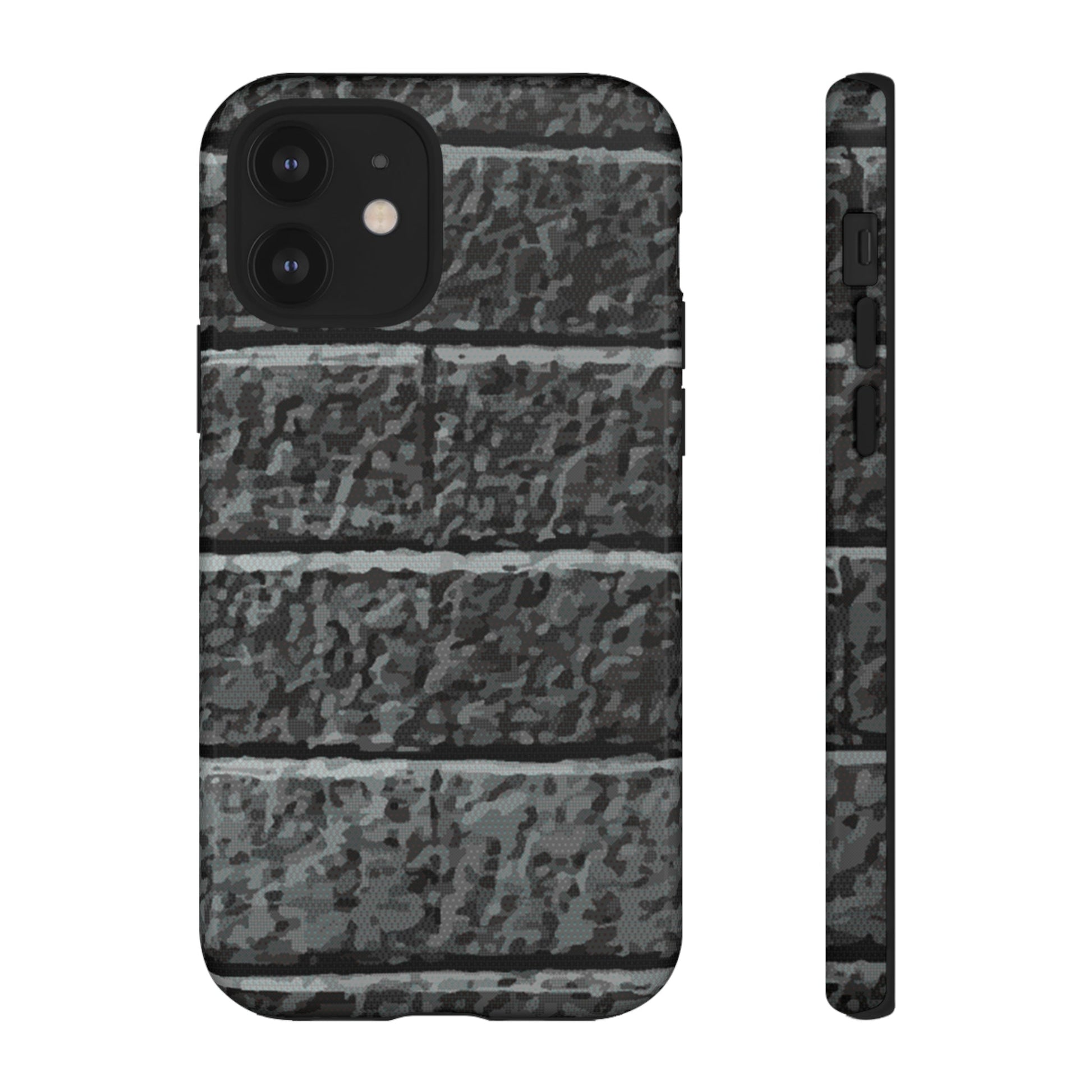 Phone Case-BLACK BRICK | Tough-iPhone 12-Glossy-PhoneCaseBoss-Phone-Best-Phone-Cases