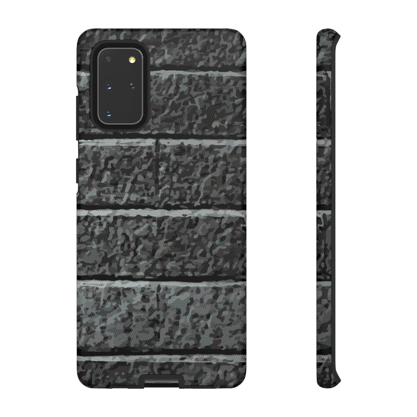 Phone Case-BLACK BRICK | Tough-Samsung Galaxy S20+-Matte-PhoneCaseBoss-Phone-Best-Phone-Cases