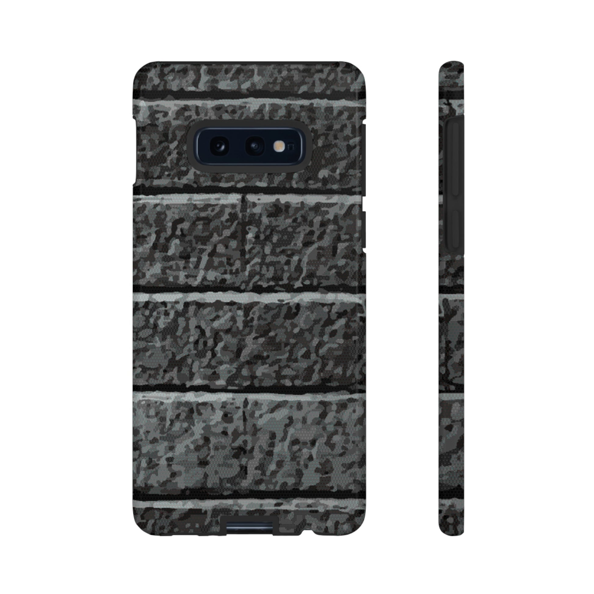 Phone Case-BLACK BRICK | Tough-Samsung Galaxy S10E-Glossy-PhoneCaseBoss-Phone-Best-Phone-Cases