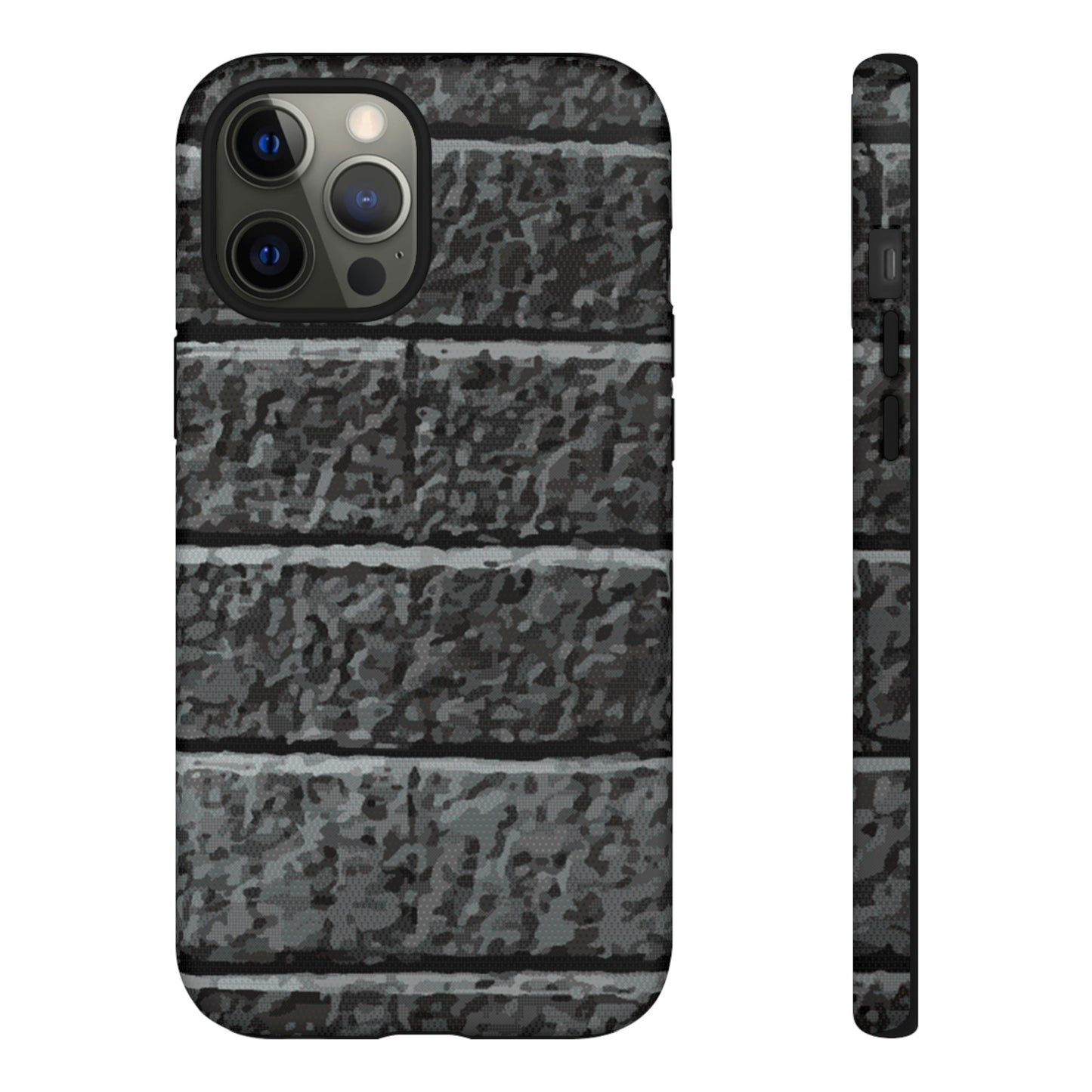 Phone Case-BLACK BRICK | Tough-iPhone 12 Pro Max-Matte-PhoneCaseBoss-Phone-Best-Phone-Cases