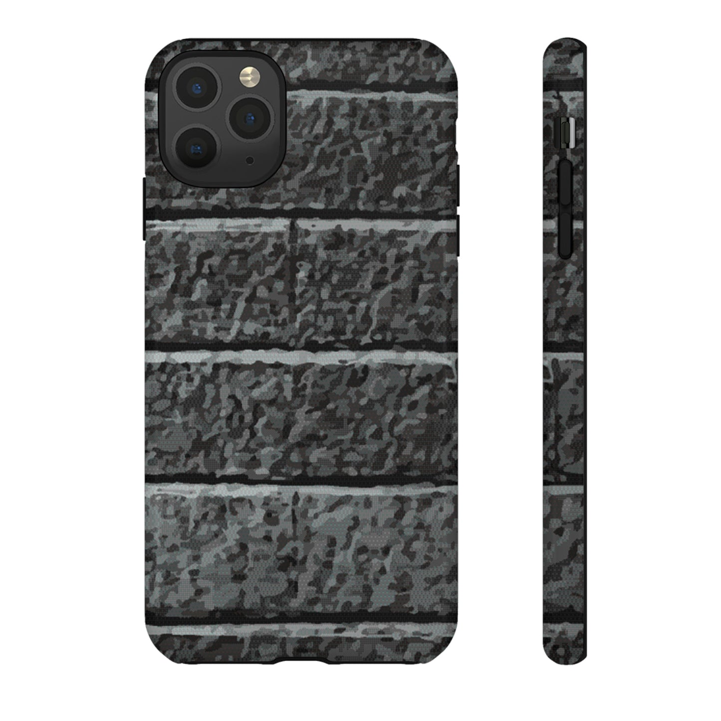 Phone Case-BLACK BRICK | Tough-iPhone 11 Pro Max-Glossy-PhoneCaseBoss-Phone-Best-Phone-Cases