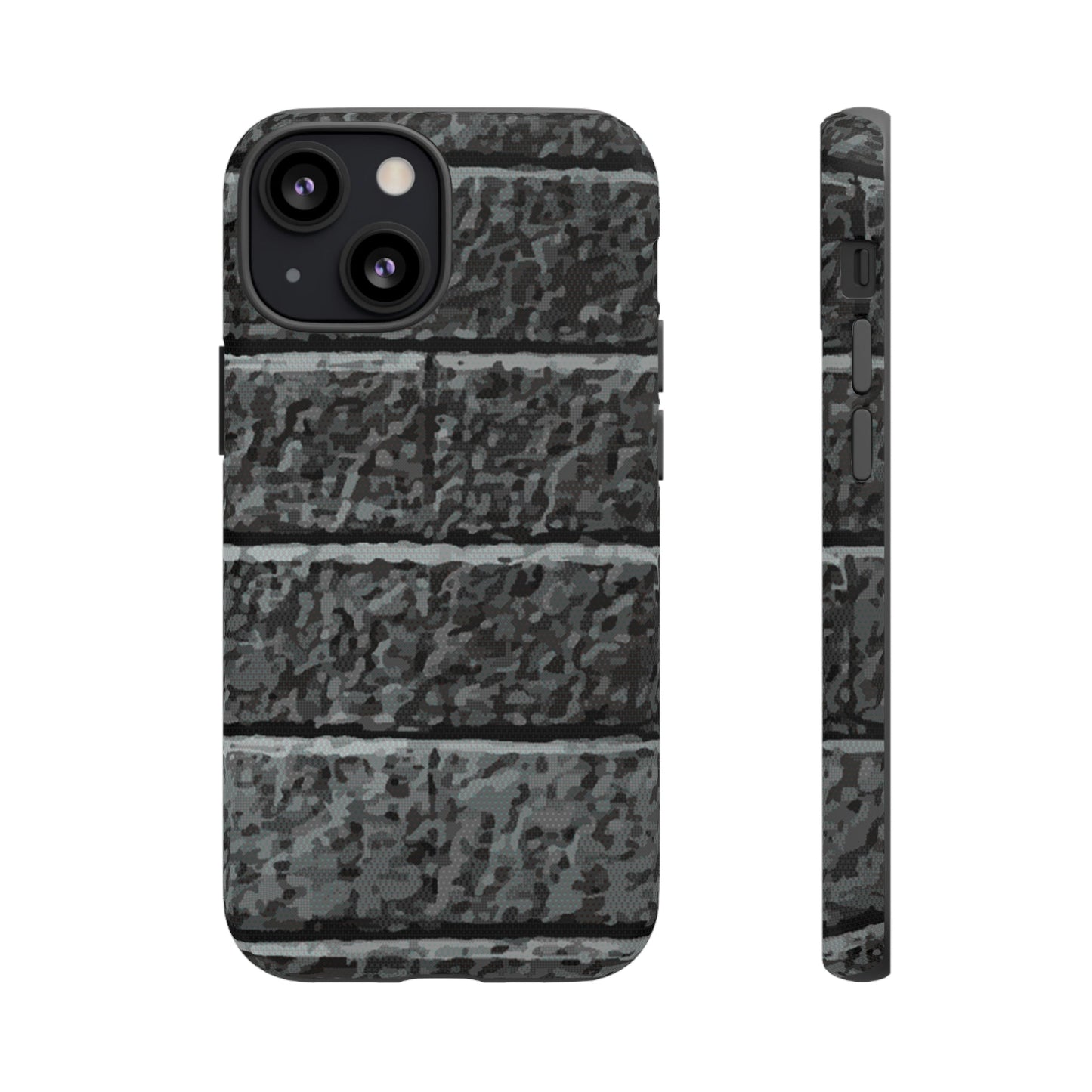 Phone Case-BLACK BRICK | Tough-iPhone 13 Mini-Matte-PhoneCaseBoss-Phone-Best-Phone-Cases