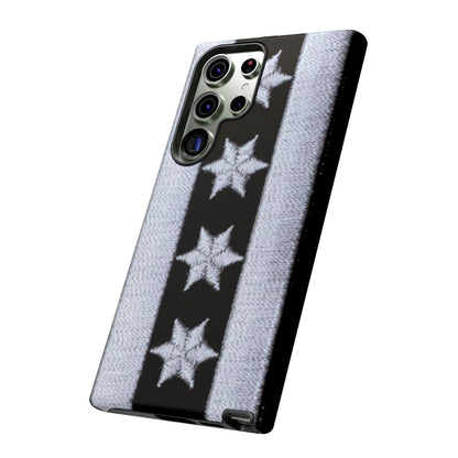 Phone Case-BLACK CHICAGO FLAG | Tough-PhoneCaseBoss-Phone-Best-Phone-Cases