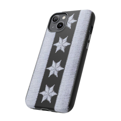 Phone Case-BLACK CHICAGO FLAG | Tough-PhoneCaseBoss-Phone-Best-Phone-Cases