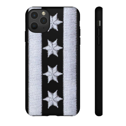 Phone Case-BLACK CHICAGO FLAG | Tough-iPhone 11 Pro Max-Matte-PhoneCaseBoss-Phone-Best-Phone-Cases