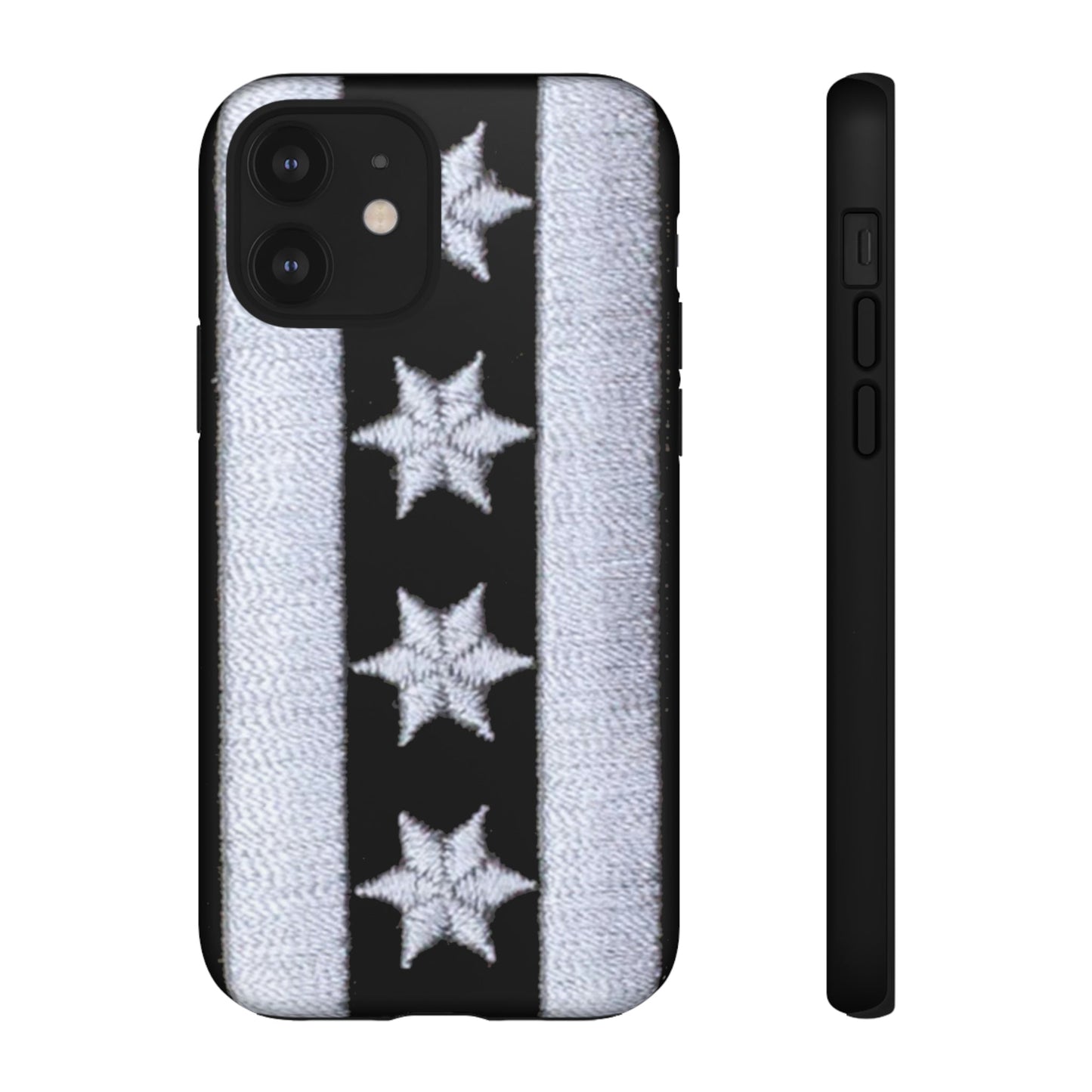 Phone Case-BLACK CHICAGO FLAG | Tough-iPhone 12-Matte-PhoneCaseBoss-Phone-Best-Phone-Cases