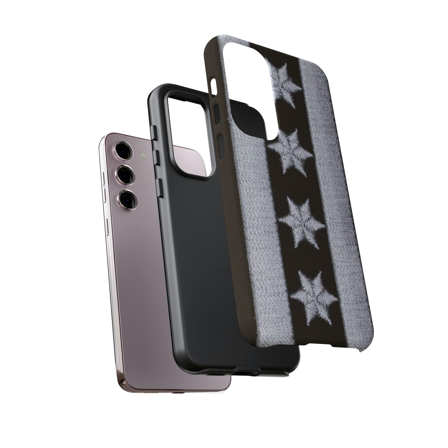 Phone Case-BLACK CHICAGO FLAG | Tough-PhoneCaseBoss-Phone-Best-Phone-Cases