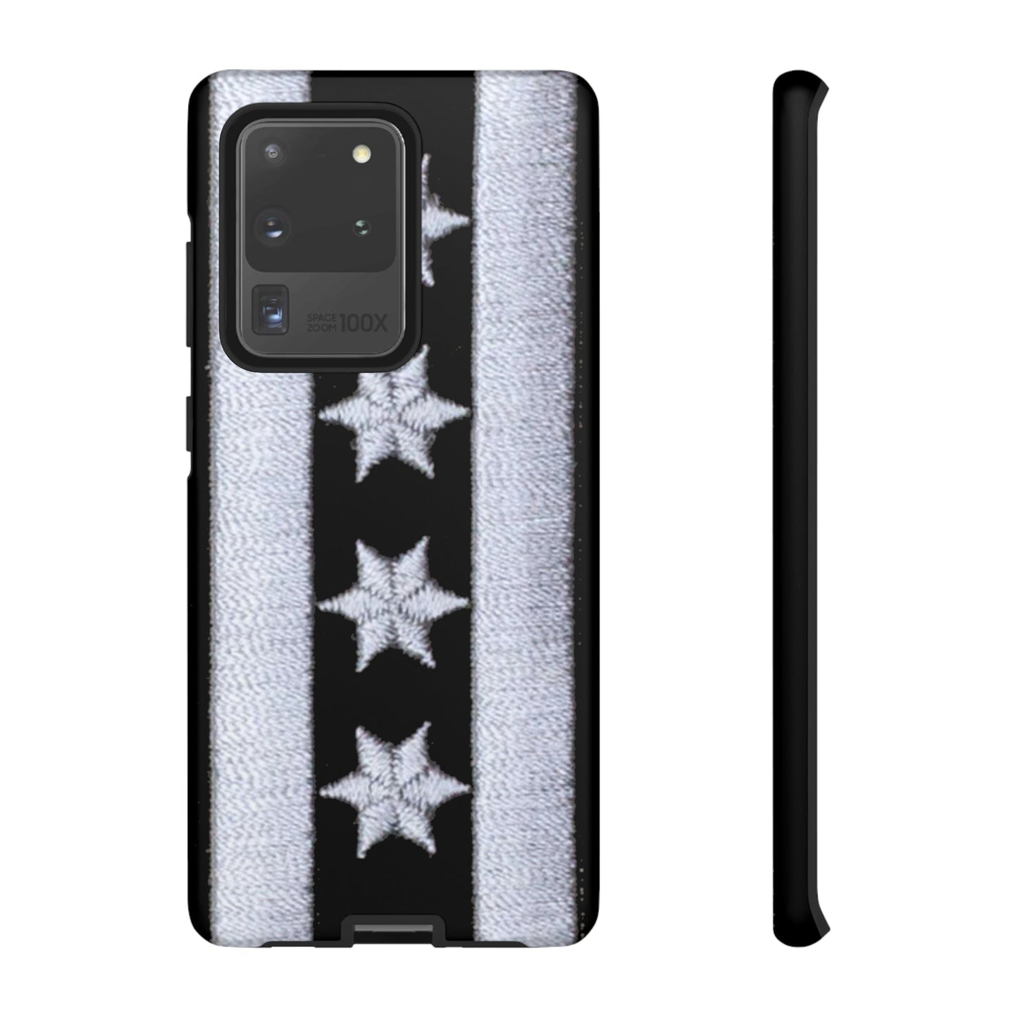 Phone Case-BLACK CHICAGO FLAG | Tough-Samsung Galaxy S20 Ultra-Matte-PhoneCaseBoss-Phone-Best-Phone-Cases