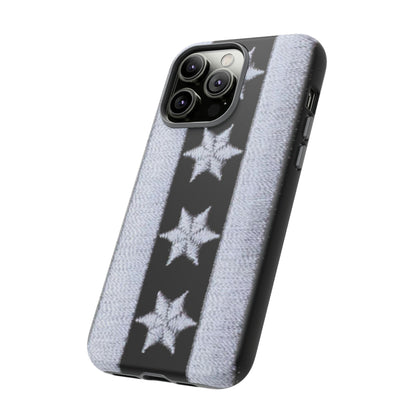 Phone Case-BLACK CHICAGO FLAG | Tough-PhoneCaseBoss-Phone-Best-Phone-Cases