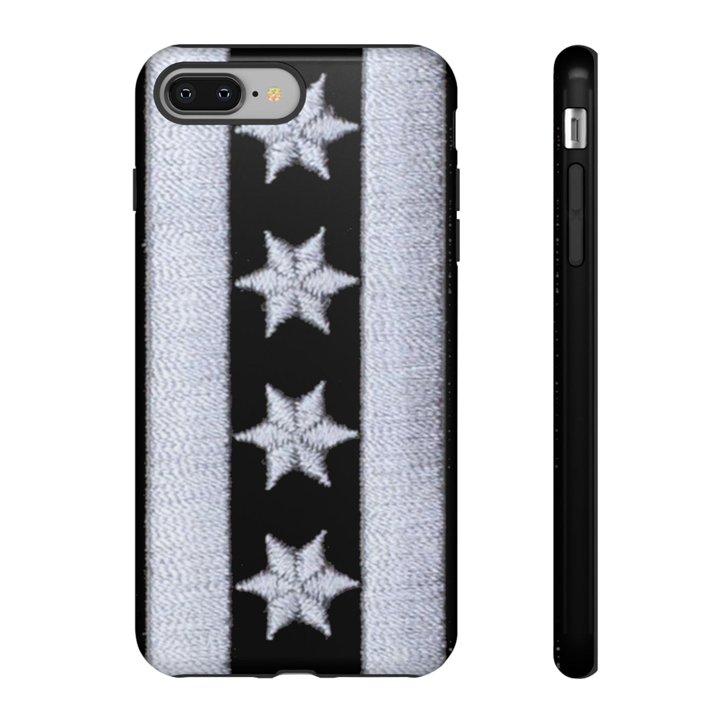 Phone Case-BLACK CHICAGO FLAG | Tough-iPhone 8 Plus-Glossy-PhoneCaseBoss-Phone-Best-Phone-Cases