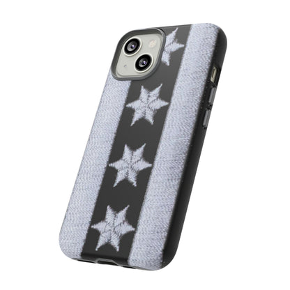 Phone Case-BLACK CHICAGO FLAG | Tough-PhoneCaseBoss-Phone-Best-Phone-Cases